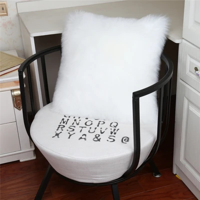 Роскошная подушка из искусственного лисьего меха ягненка европейская Бархатная