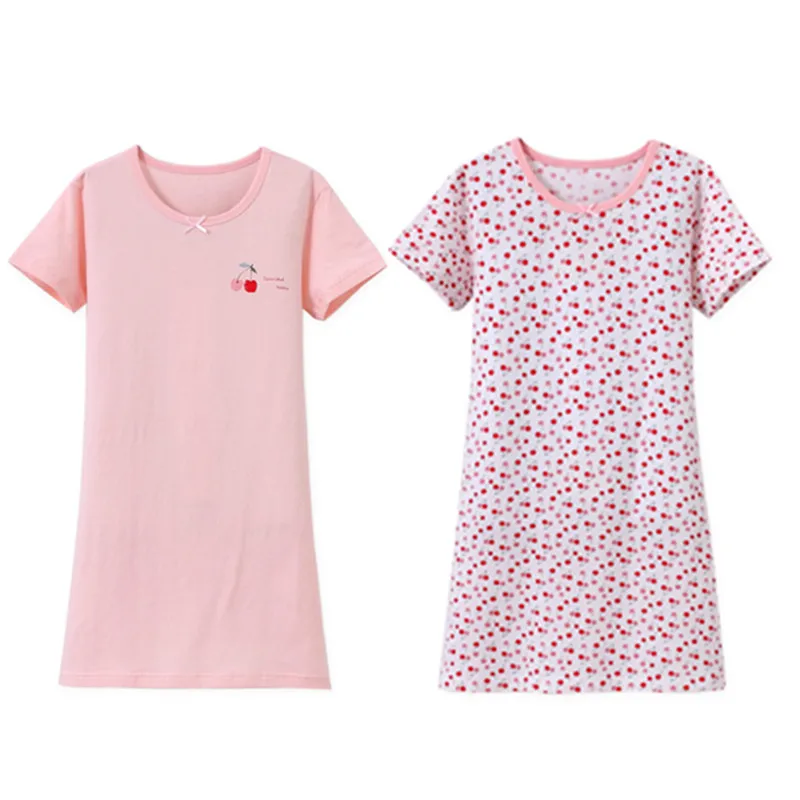 4 цвета Ночная рубашка &quotПринцесса&quot пижамы для девочек с коротким рукавом