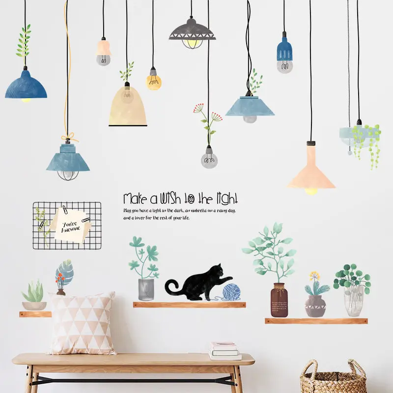 Фото YODE Nordic стиль стены стикеры s ПВХ DIY люстра горшках Европейский архитектура YODE Nordic стиль стены стикеры s ПВХ DIY люстра горшках Европейский архитектура