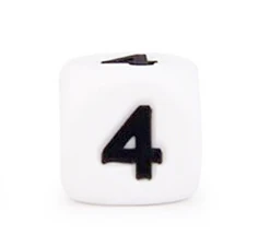 10pcs number 4 10 шт. силиконовые цифровые бусины для DIY на день рождения соска, зажимы для цепи 12 мм Жевательная бусина для прорезывания зубов, ожерелье, игрушка для прорезывания зубов - Цвет: 10pcs number 4