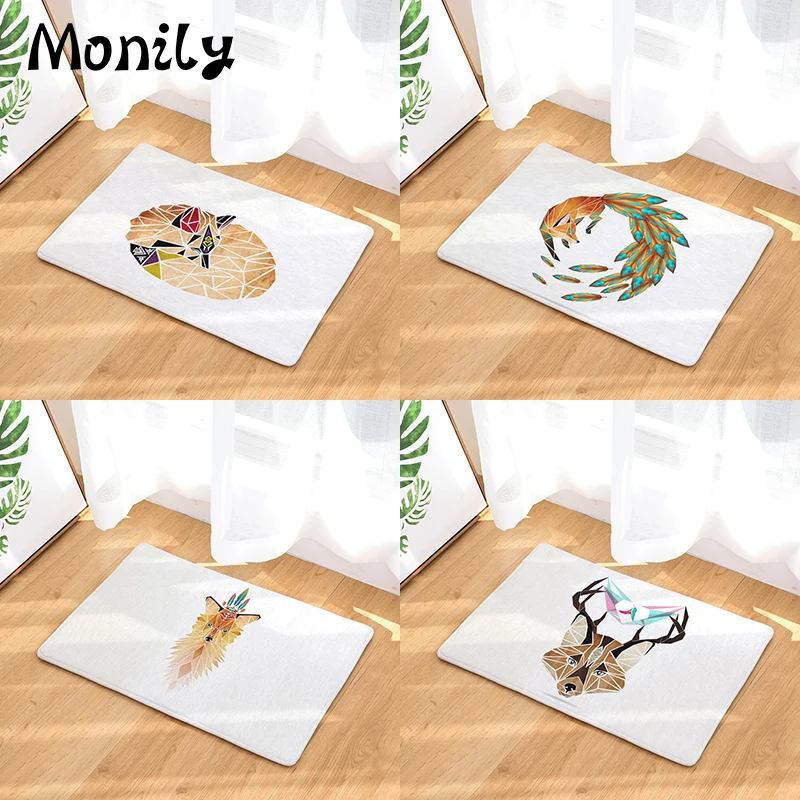 Monily Водонепроницаемые Anti Slip Коврик Простые Животные Картины Ковры Спальня