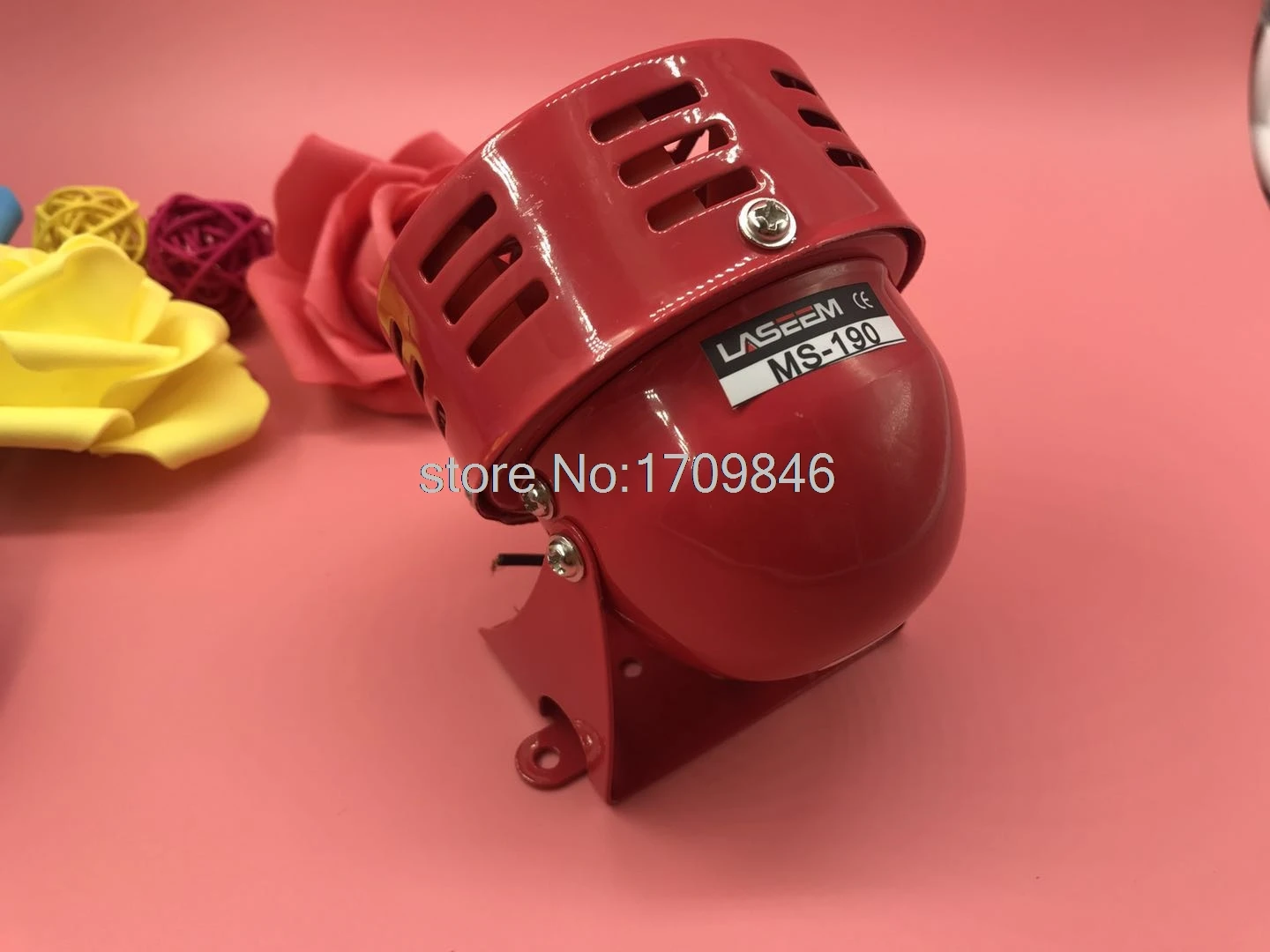 1pcs 12VDC 24VDC 220VAC 120dB Red MS-190 Mini Metal Motor Siren Industrial Alarm Sound | Обустройство дома
