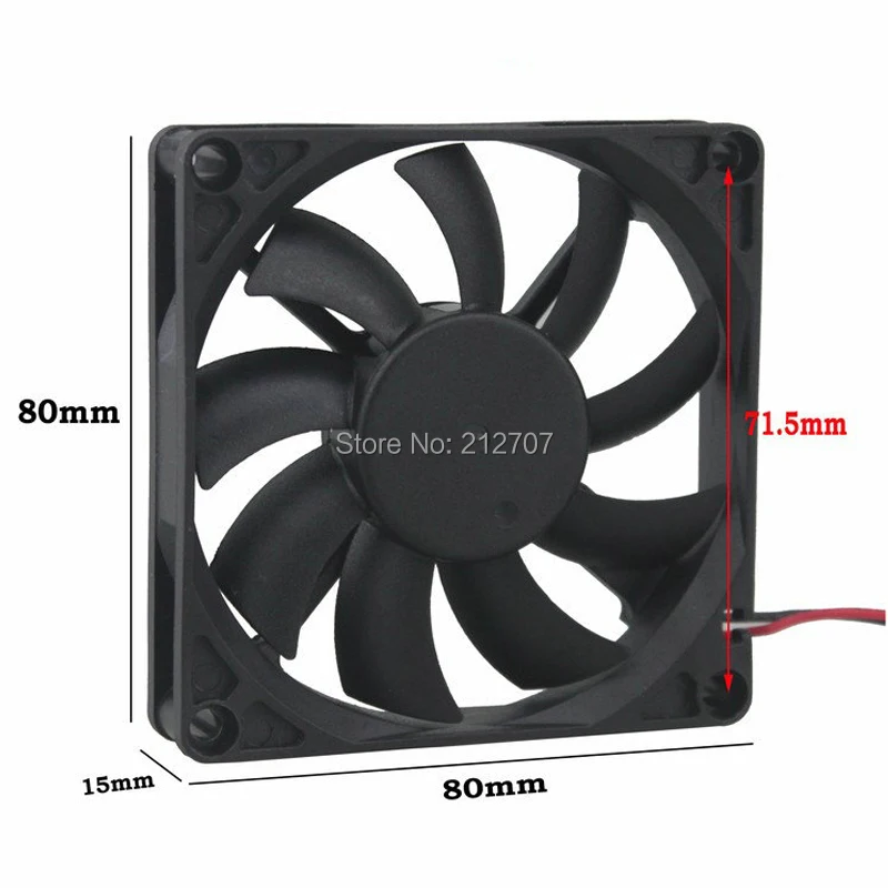 10 шт. Gdstime 8 см 80x80x15 мм 8015 24 В 2pin DC бесщеточный Exhuast 80 охлаждающий вентилятор|80mm cooling