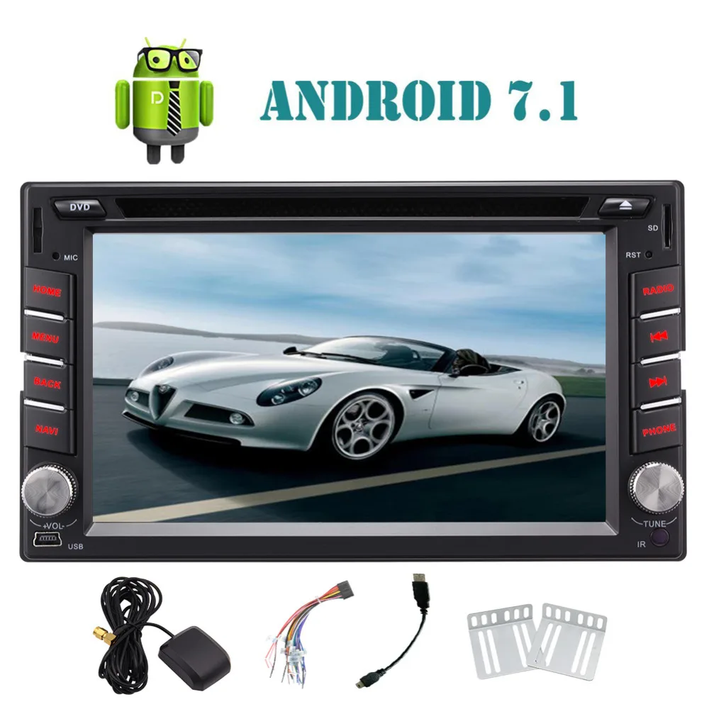 Eincar двойной Din Android 7 1 4 ядра автомобильный стерео автомагнитолы авто DVD плеер 6 2