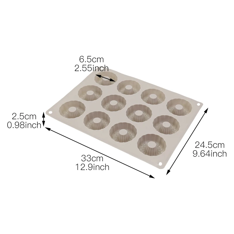 Силиконовая форма для торта 12 отверстий 3D ручная работа желе печенья мини
