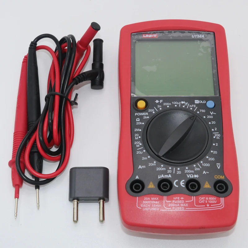 UNI T UT58A/B/C/D/E 2000 отсчетов ЖК цифровой мультиметр Вольт Ампер Ом тестер температуры