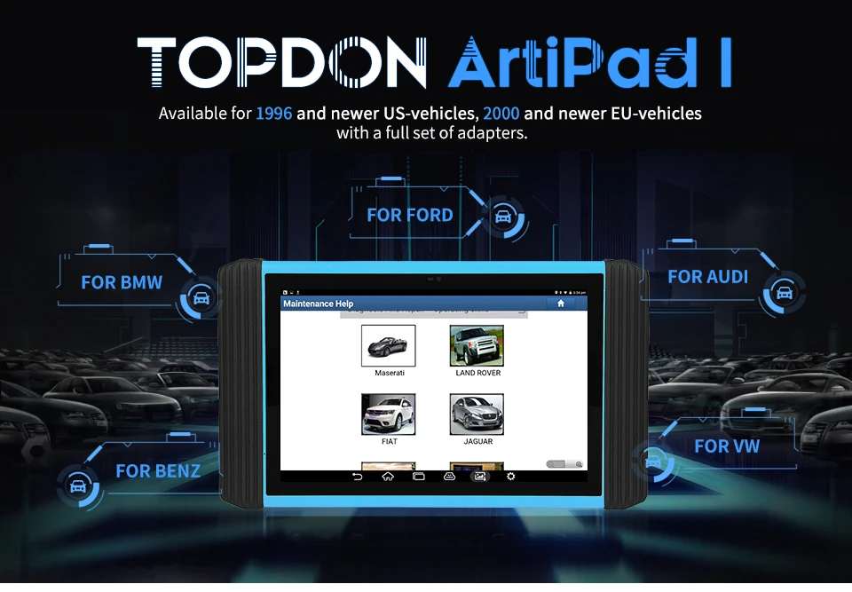 TOPDON ArtiPad I диагностический инструмент OBD2 Bluetooth сканер Авто Автоматическая ЭБУ программист launch PADIII AUTEL ELITE автомобильный диагностический
