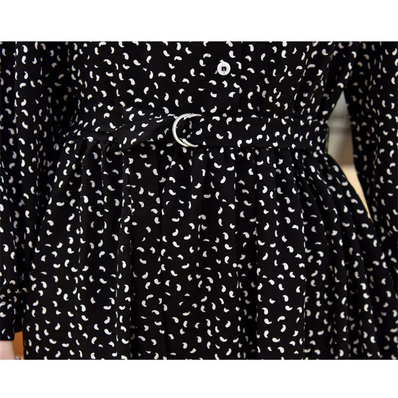 Женское шифоновое платье с цветочным принтом размера плюс повседневное длинное