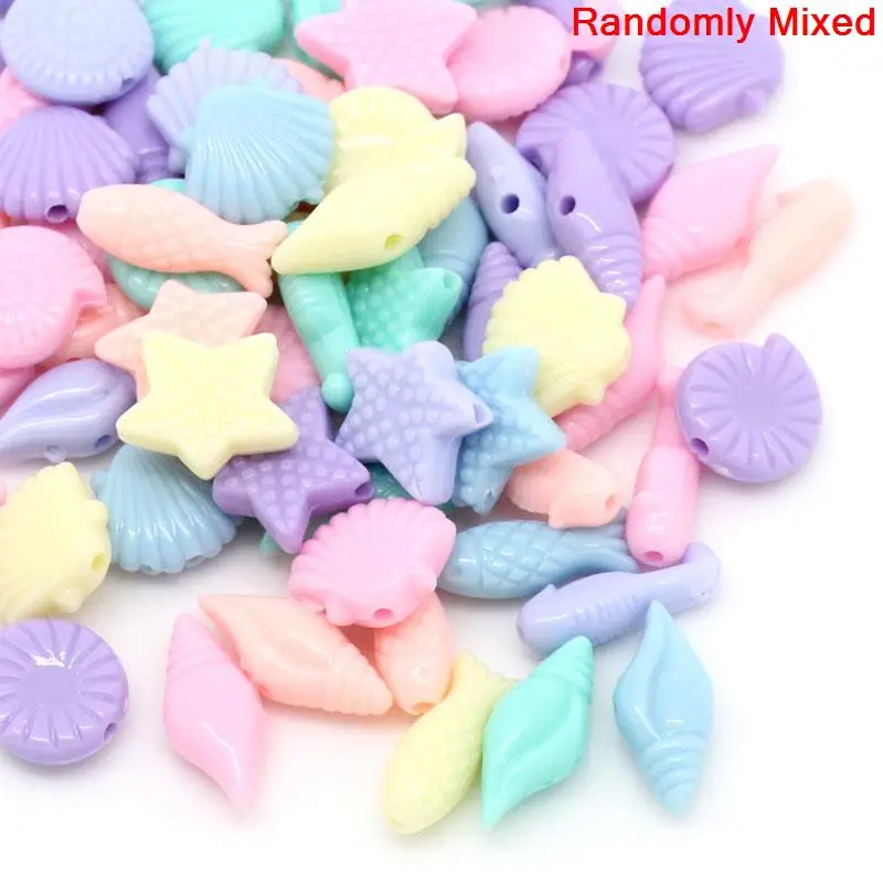 DoreenBeads Pastel акриловая жвачка Beads подводный мир раковина для рыбы DIY ювелирные