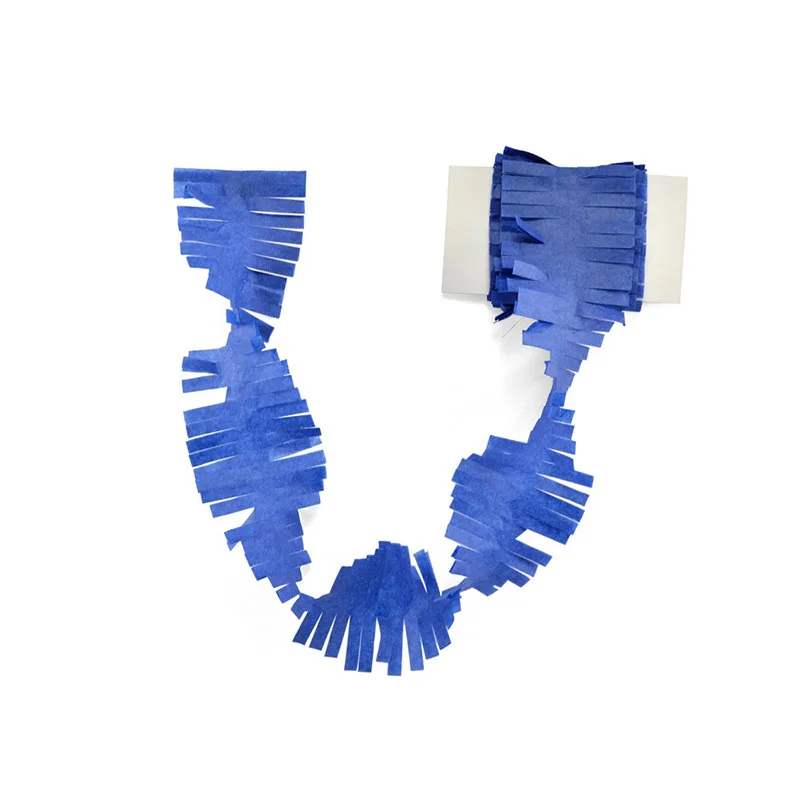 Royal Blue 3 м бахрома папиросная бумага серпантин гирлянда детский душ фон вечерние DIY украшения бахрома занавес Свадебные баннеры для дня рождения - Цвет: Royal Blue
