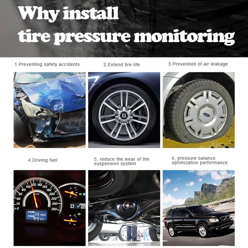 TPMS умная автомобильная система контроля давления в шинах прикуриватель цифровой