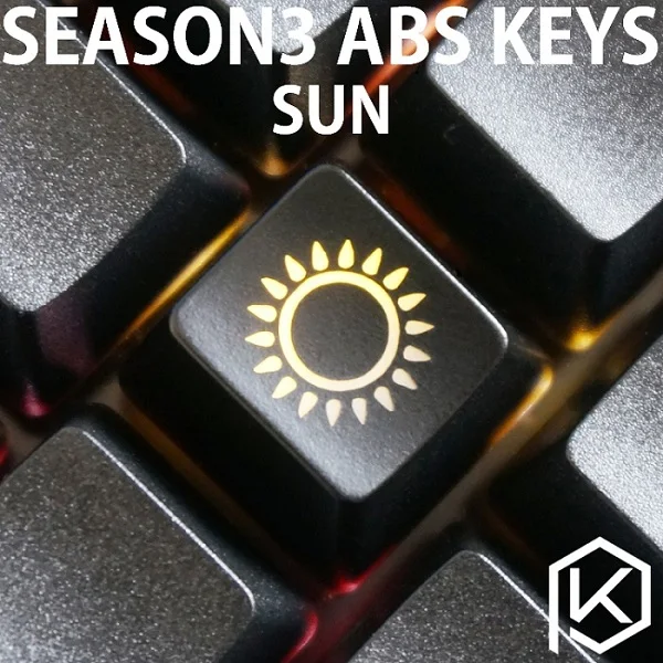 Новинка блеск через Keycaps ABS травленый, светильник, блестящий черный красный пользовательская Механическая Подсветка клавиатуры oem профиль - Цвет: Black Sun x1