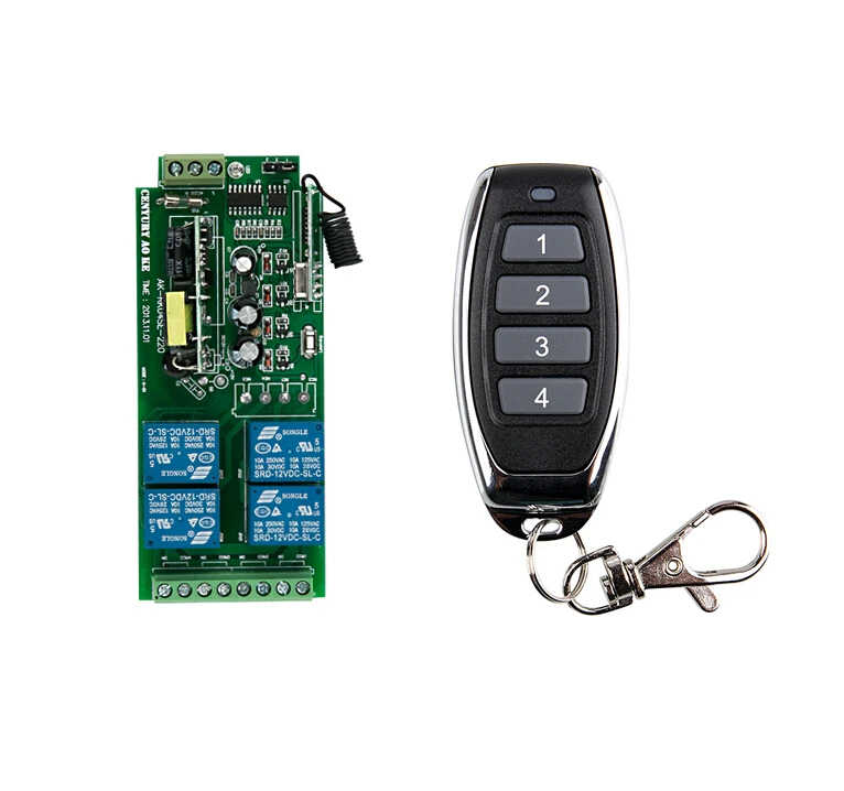 4CH AC 85v 110v 220v RF wireless переключатель системы дистанционного управления 1 приемник и