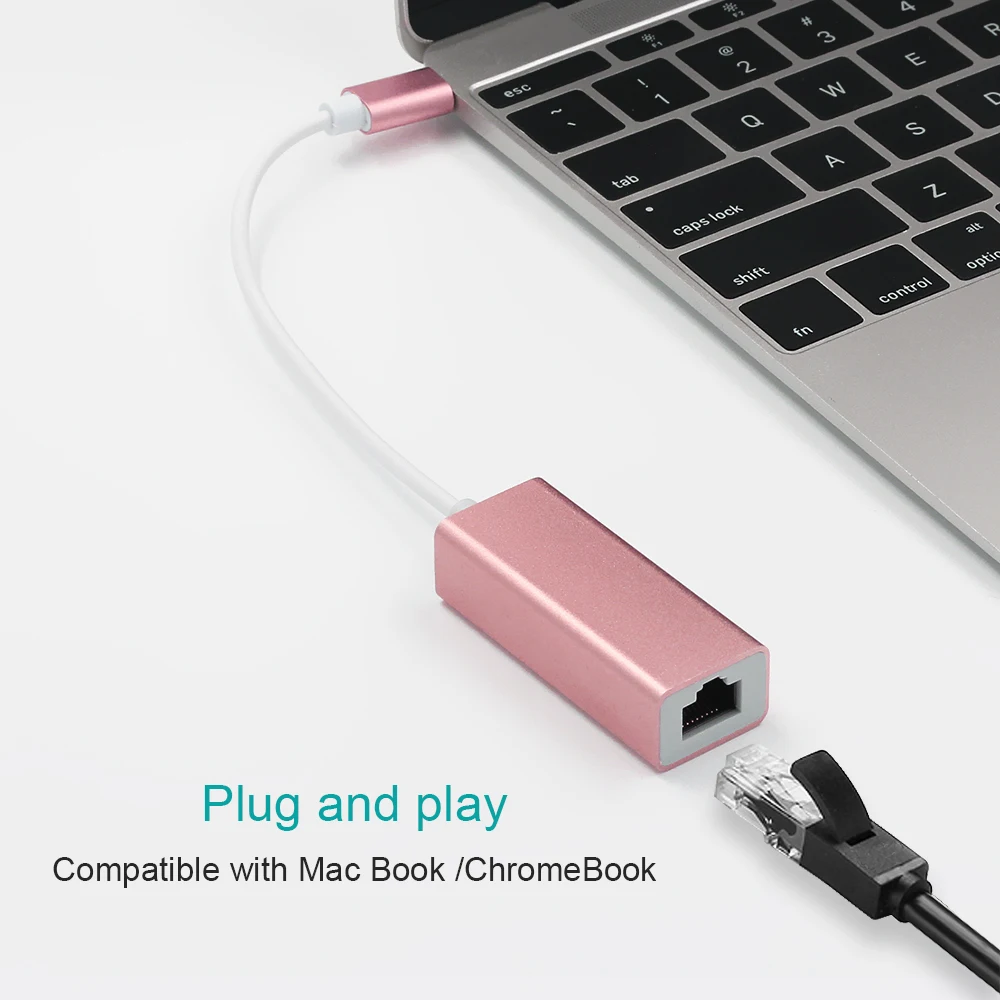 USB C Ethernet алюминиевая сетевая карта Type к Rj45 RTS8152 для MacBook Pro Chromebook Pixel Ethernet|network card|usb
