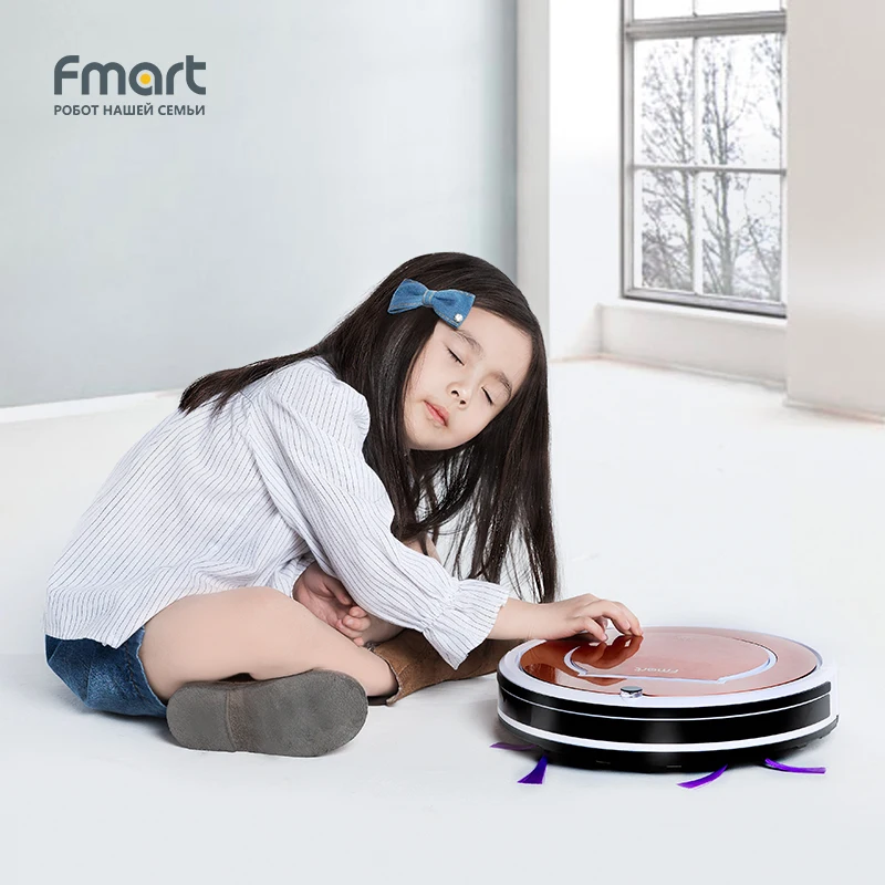 Робот Пылесос для Дома Бренд Fmart YZ Q1 С функцией Сухой и Влажной Уборки Четыре