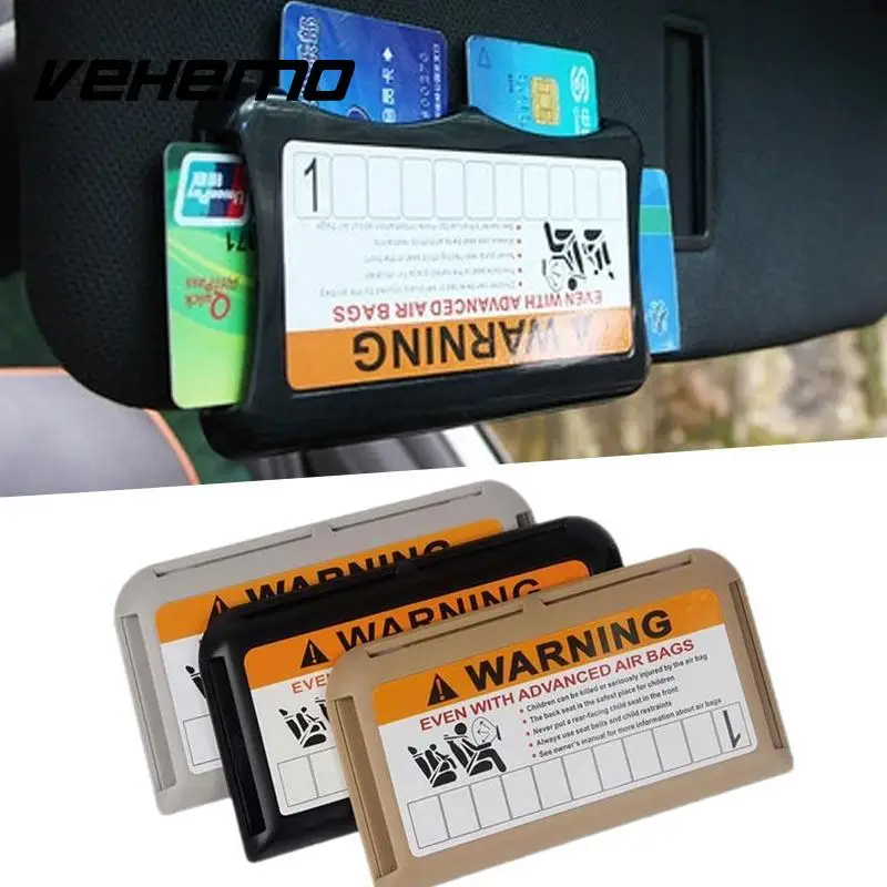 Автомобильный солнцезащитный козырек Карманный IC зажим держатель для карт