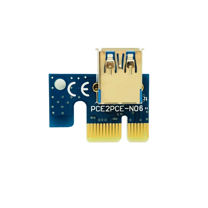 6 шт. Райзер 006C PCIE PCI E Express карта 1x до 16x GPU USB 3 0 удлинитель адаптер SATA к контактному