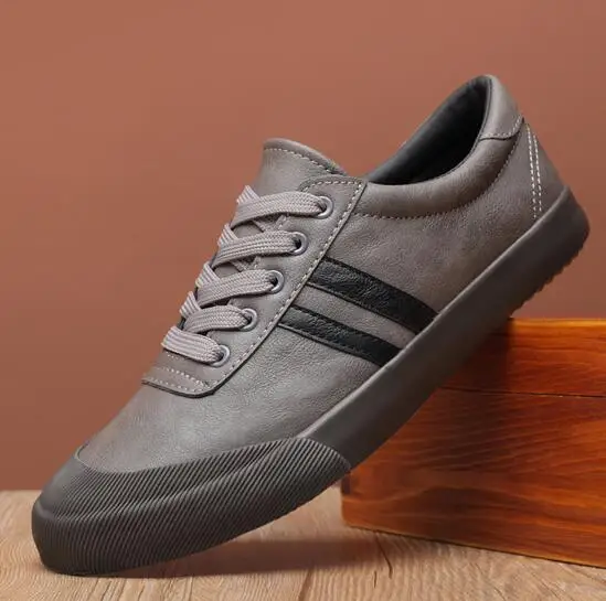 2022 Autumn New Fashion Men Shoes Lace-Up Leather Casual Trend Cool Loafers Flat Skate Shoe | Обувь