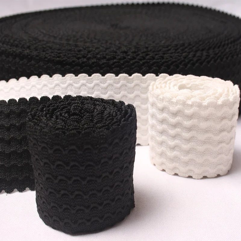 Эластичная кружевная лента из сетки белая черная ширина 60 мм 6 ярдов/партия|ribbon free