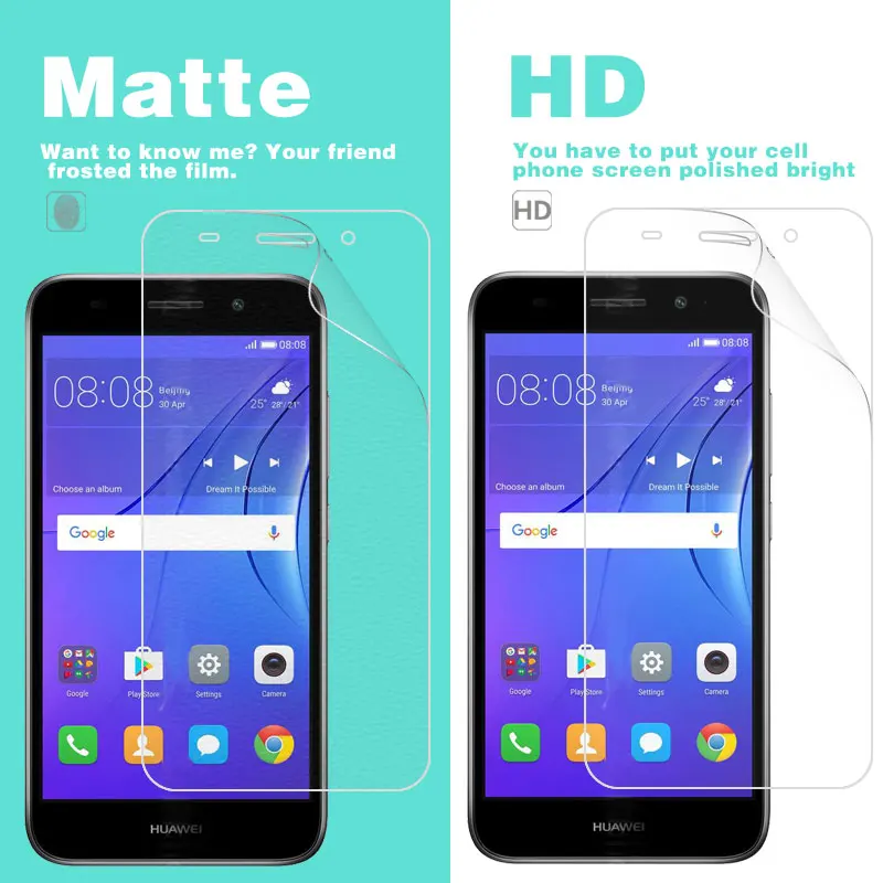 Антибликовая матовая пленка для Huawei Y3 2017 5 в CRO-L02 CRO-L03 CRO-L22 CRO-L23 HD прозрачная
