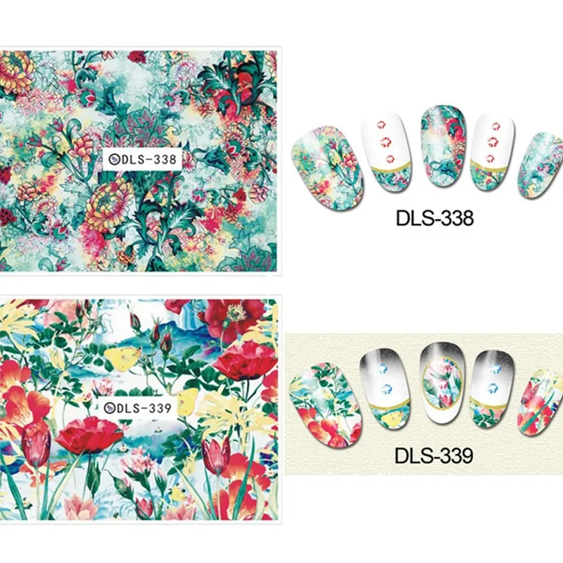 1 лист переводные наклейки для ногтей с цветущими цветами|decorative stickers for mirrors|sticker