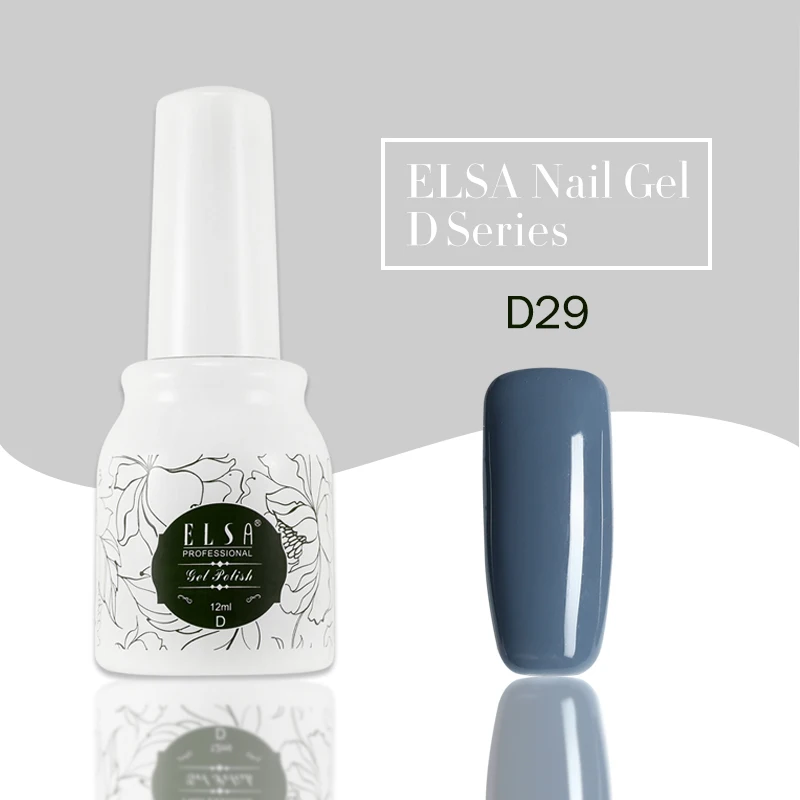 D29 ELSA, 32 цвета, Гель-лак для ногтей, 12 мл, телесный, серый цвет, Гель-лак для ногтей, впитывается, Гель-лак для ногтей, маникюрный лак гель-лаки - Цвет: D29