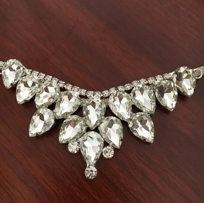 Цепочка с подвеской украшенная стразами 888 стекла 1 ярд|trim chain|rhinestone strassglass rhinestones |
