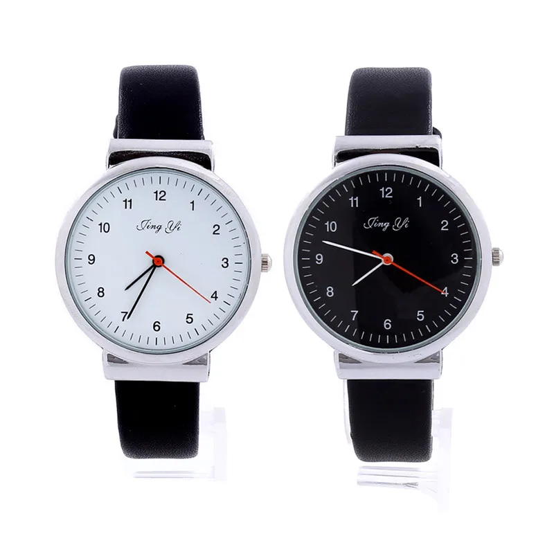 Модные Классические женские часы с римским номером кварцевые кожаные Наручные