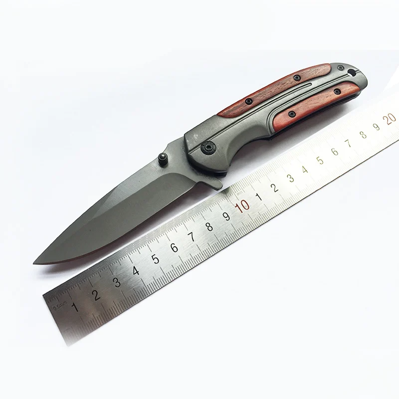 Складной нож Brave Fighter DA43 55HRC стальное лезвие 3Cr13MOV с деревянной ручкой титановое