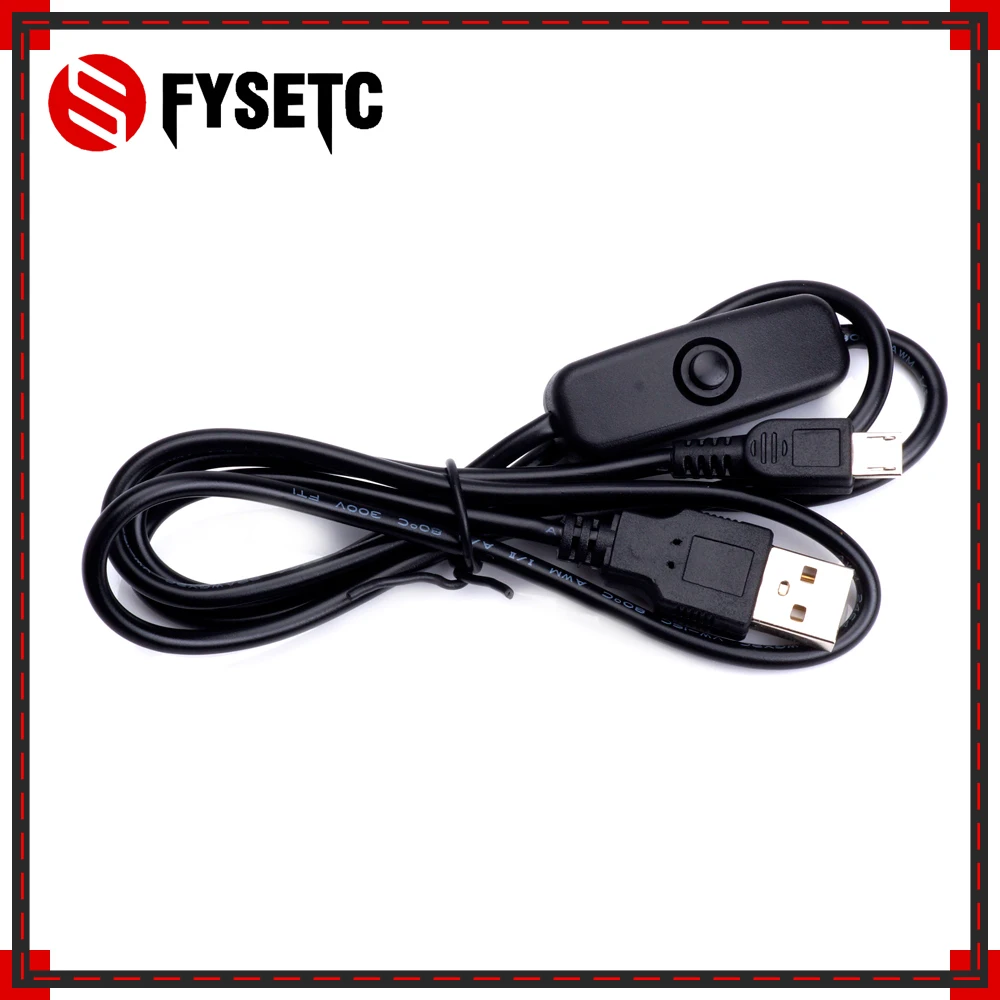 Raspberry Pi 3 Model B кабель питания с кнопкой включения/выключения Micro USB зарядный 1 м для