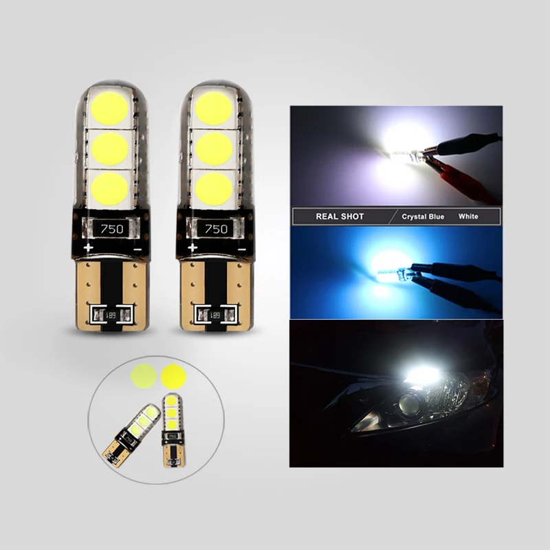 10 светодиодный т. Автомобильные светодиодные лампы T10 W5W 194 12 В 5050 6 SMD | Автомобили и