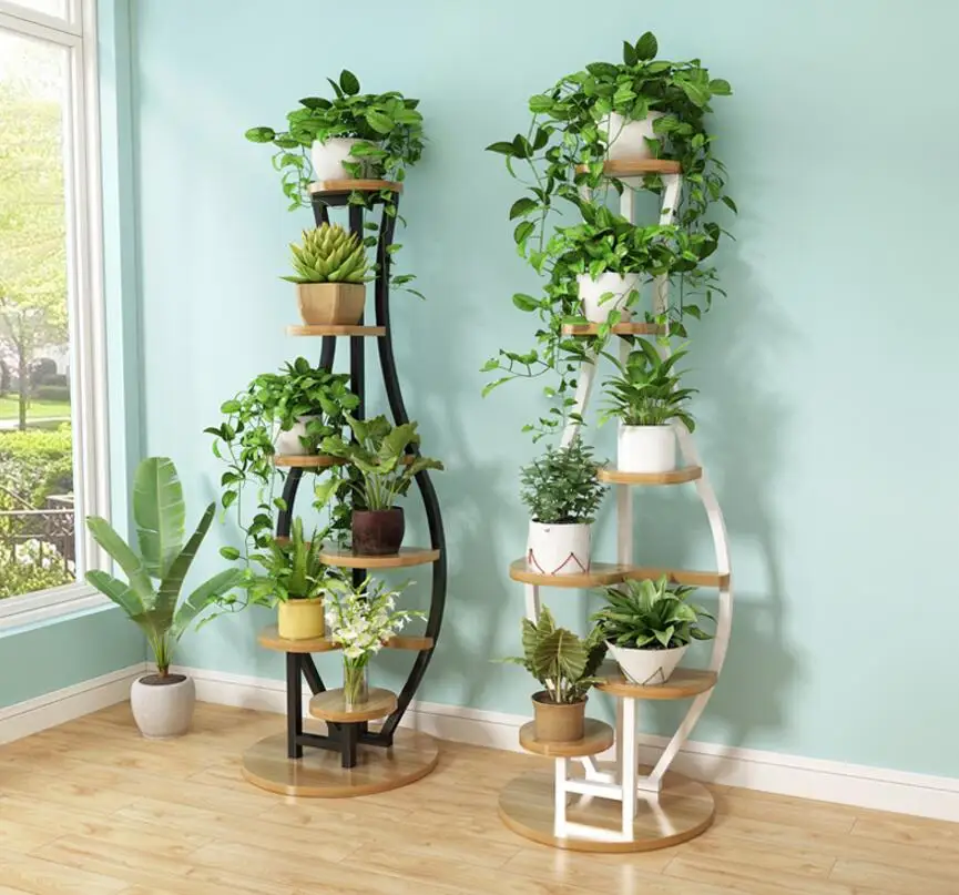 Beste Woonkamer Huishoudelijke Bloem Plank, Meerdere Verdiepingen Indoor Balkon Ijzer Ronde Plank, Decoratieve Groene Lotus Hanger Orchidee Plank