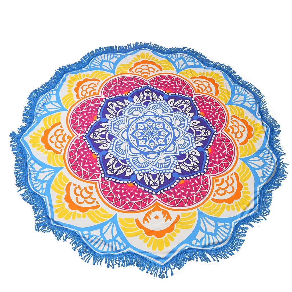 Пляжное полотенце с мандалой индийское яркое цветочное одеяло круглыми