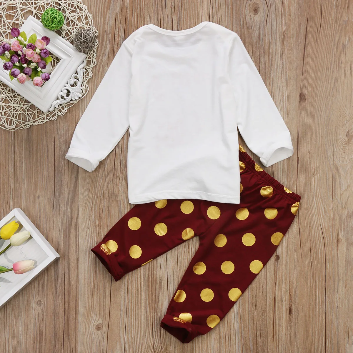 2 шт. футболка с длинным рукавом и штаны для девочек|outfit set|set outfitkids clothes |