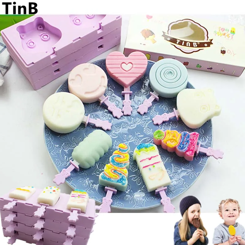 10 стилей DIY силиконовая форма для мороженого формы для Фруктового мороженого держатель для мороженого Форма для замороженного льда с палочками для мороженого крышка кухонный инструмент