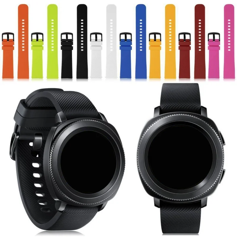Ремешок силиконовый для Samsung Galaxy Watch Garmin Amazfit сменный Браслет наручных часов