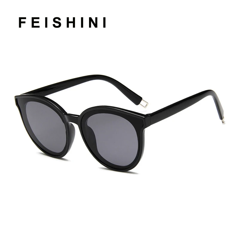 Модные прозрачные цветные корейские очки Feishini Future овальные недорогие женские