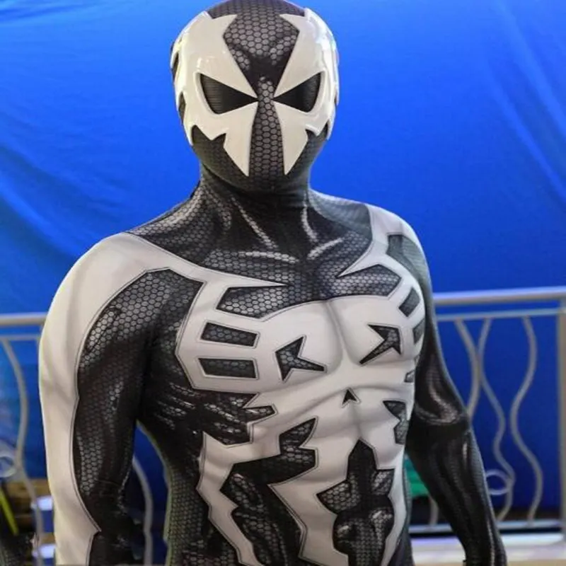 Фильм взрослого человека-паука 2099 Venom Костюмы для косплея Мигель O'Hara 3D костюмы зентай супер человек-паук полная боди человек комбинезон; комбинезон-Песочник