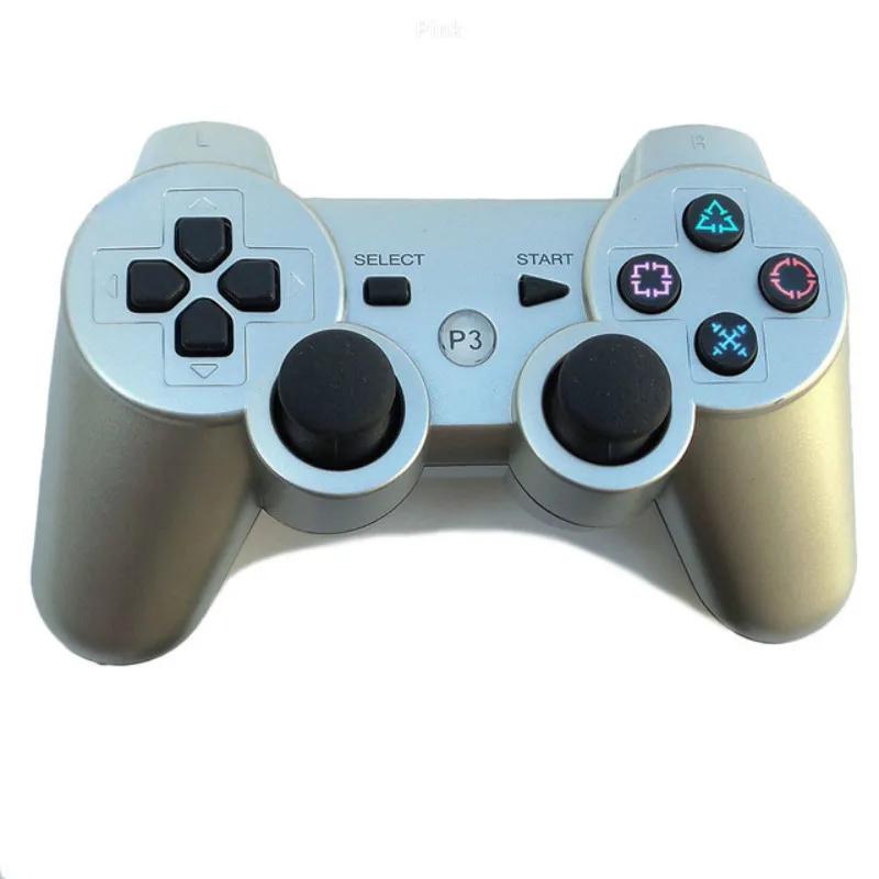 Серебристый Bluetooth контроллер для sony PS3 геймпад Манетт для sony Play Station 3 джойстик беспроводной геймпад SIXAXIS двойная вибрация - Цвет: Серебристый