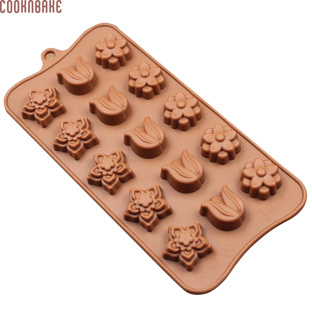 COOKNBAKE силиконовая шоколадная форма цветок конфеты jello gummy плесень тюльпаны