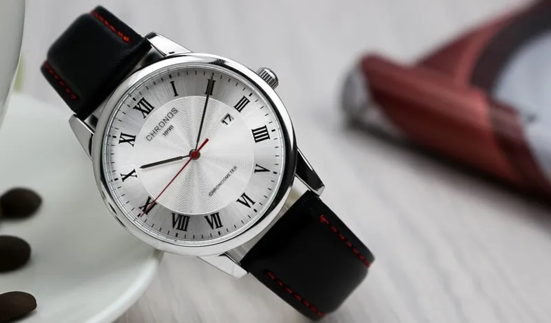Топ бренд класса люкс CHRONOS мужские часы кварцевые часы мужские часы Дата водонепроницаемые наручные часы мужские s Relogio Masculino Orologio