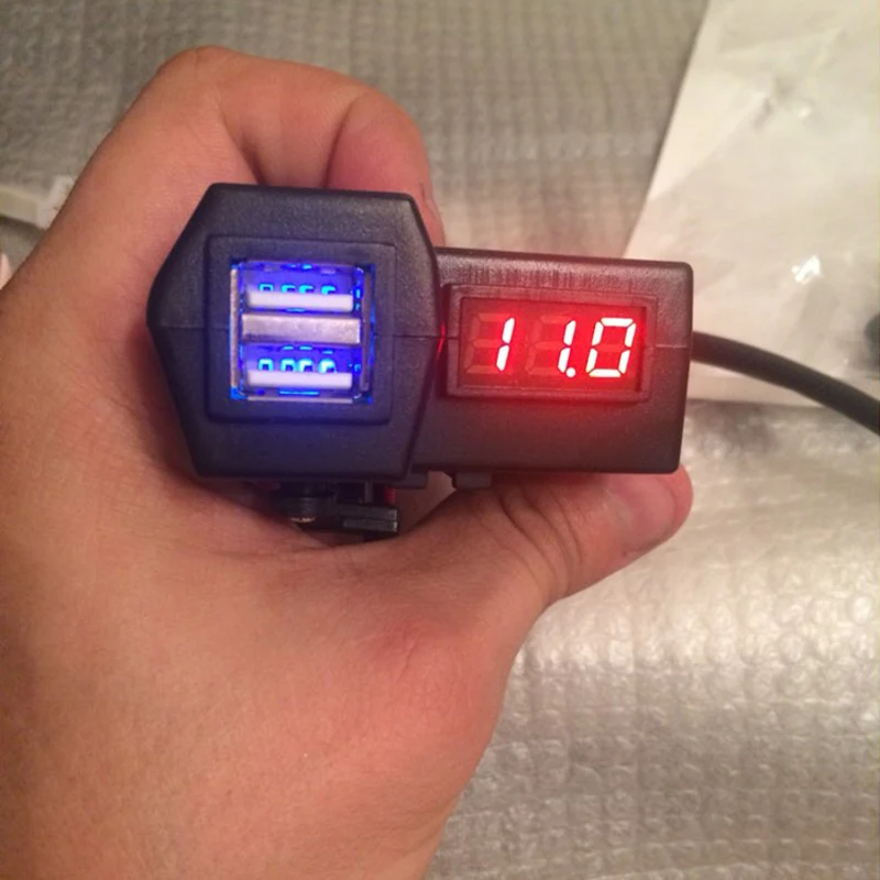 Мотоциклетная розетка для скутера 12 В С USB зарядным устройством светодиодным