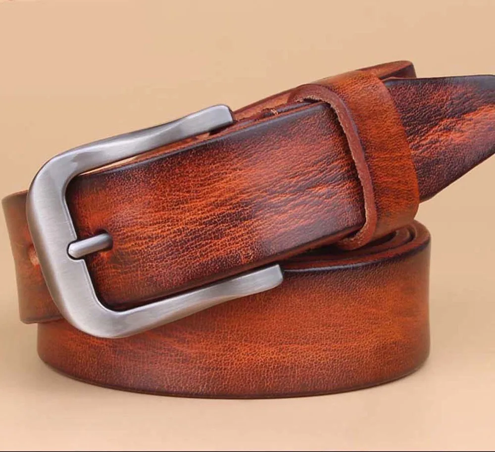 Оптом и в розницу женские ремни из натуральной кожи Модные Винтажные кожаные с