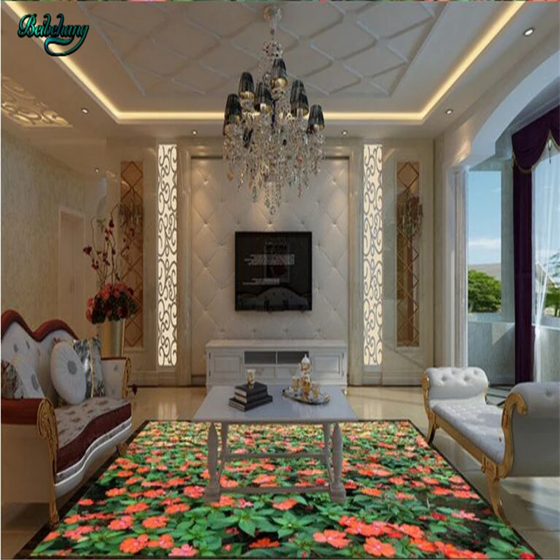 Обои для ванной комнаты с объемным цветком в пасторальном стиле 3D стерео