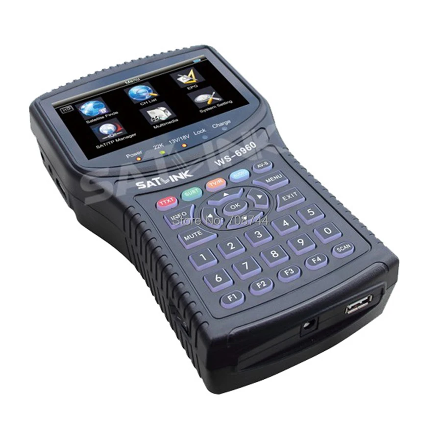 Satlink WS-6960 DVB-S& DVB-S2 спутниковый искатель HD метр WS6960