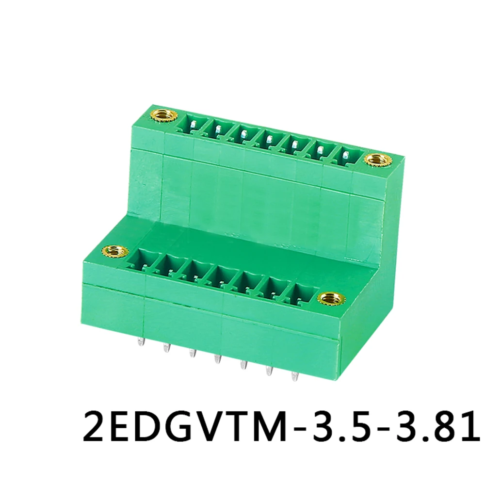 Клеммная колодка 3 81 мм 2EDGRT 3.81 2EDGRTM 2EDGVT 2EDGVTM двухрядная прямая W/M без крепления|terminal