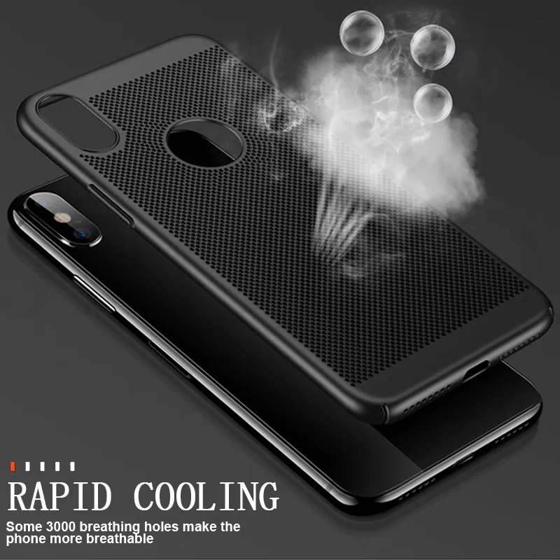 Рассеивание тепла чехол для телефона IPhone 6 6s 7 плюс 8X10 Тонкий Жесткий ПК Чехлы