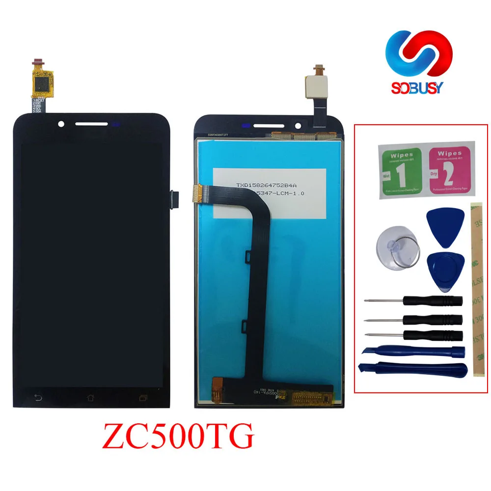 Для Asus ZenFone Go ZC500TG Z00VD ЖК дисплей Матрица сенсорный экран панель дигитайзер в сборе