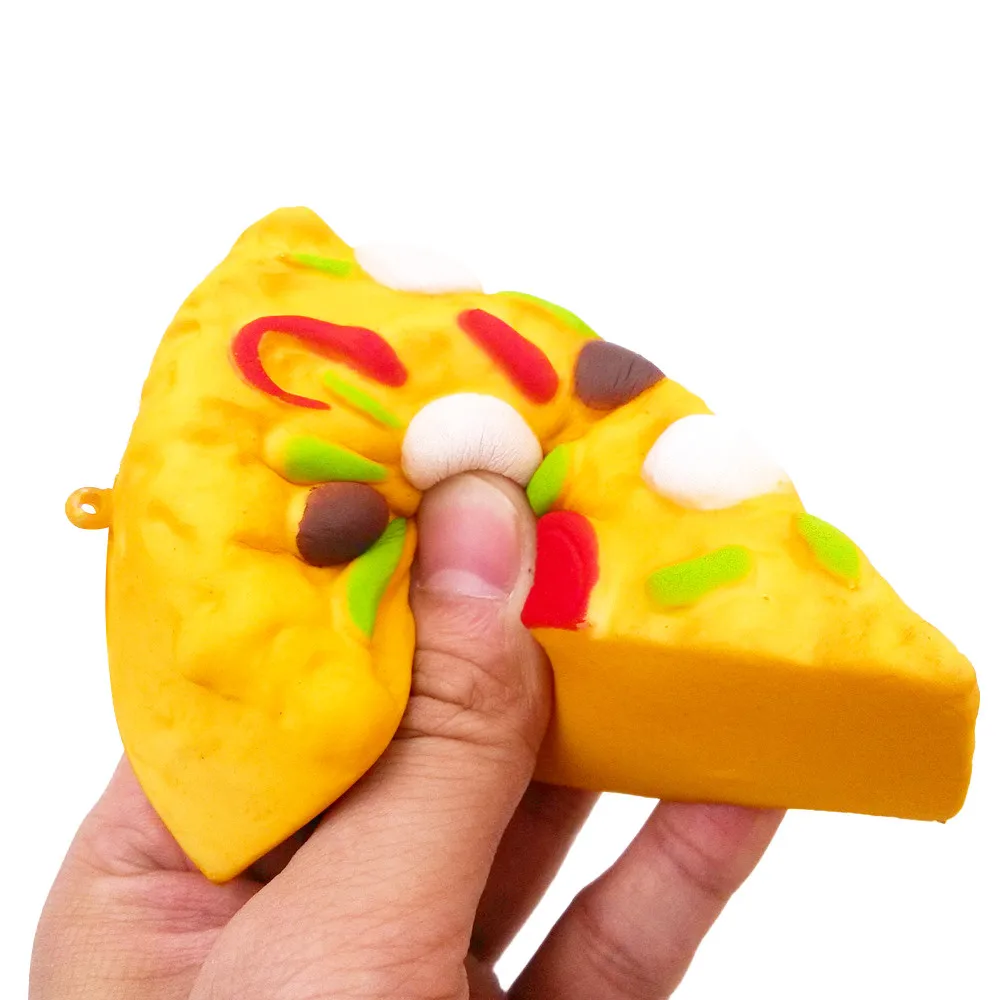 

1pc 11cm Mini Yummy Pizza Squeeze Toy Squishy Slow Rising Cream Scented Charm Stress Reliever Toy kawaii kids stationery toys A1