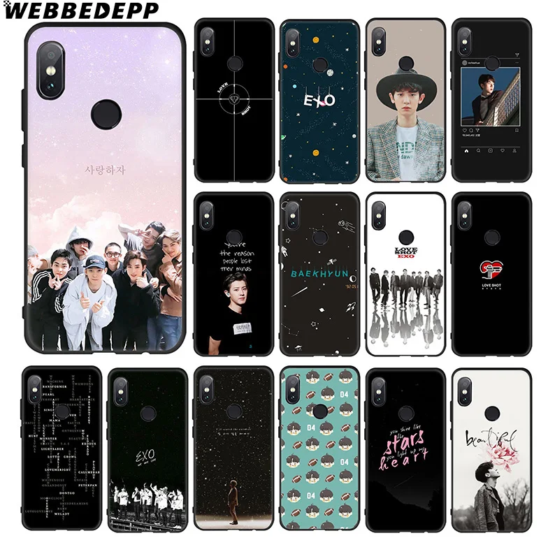 WEBBEDEPP Sehun Chanyeol EXO Soft Case for Xiaomi 9 8 SE 6 A1 A2 Lite MIA1 MIA2 MI8 MI6 MAX 3 POCOPHONE F1 |